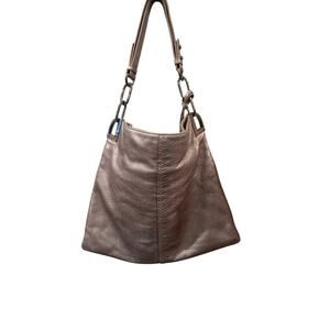 Badgley MiscGold pebbled Leather Shoulder Bag Purse